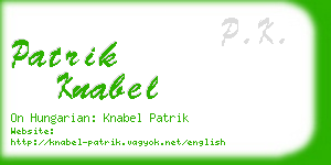 patrik knabel business card